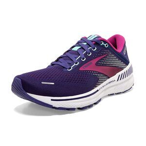 BROOKS WOMEN'S ADRENALINE GTS 22 SUPPORTIVE RUNNING SHOE - NAVY/YUCCA/PINK - 9 M